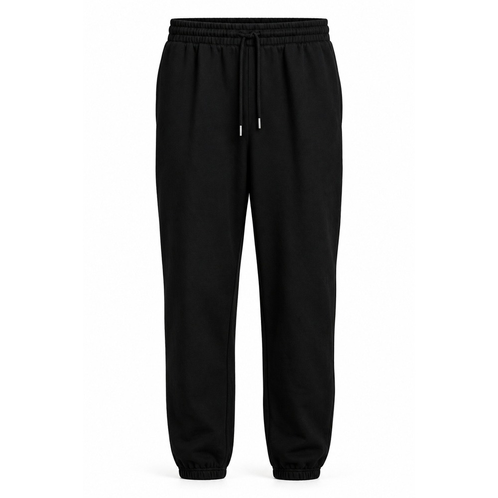 H&M Mens Relaxed Fit Fleece Joggers Black Size Large Sweatpants